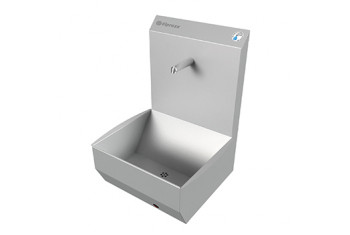 Раковина EWG-1К настенная однопостовая с механическим включением, нерж. сталь, прям. чаша