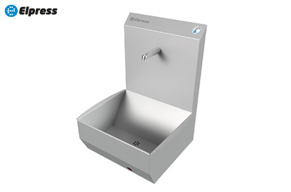 Раковина EWG-1К настенная однопостовая с механическим включением, нерж. сталь, прям. чаша