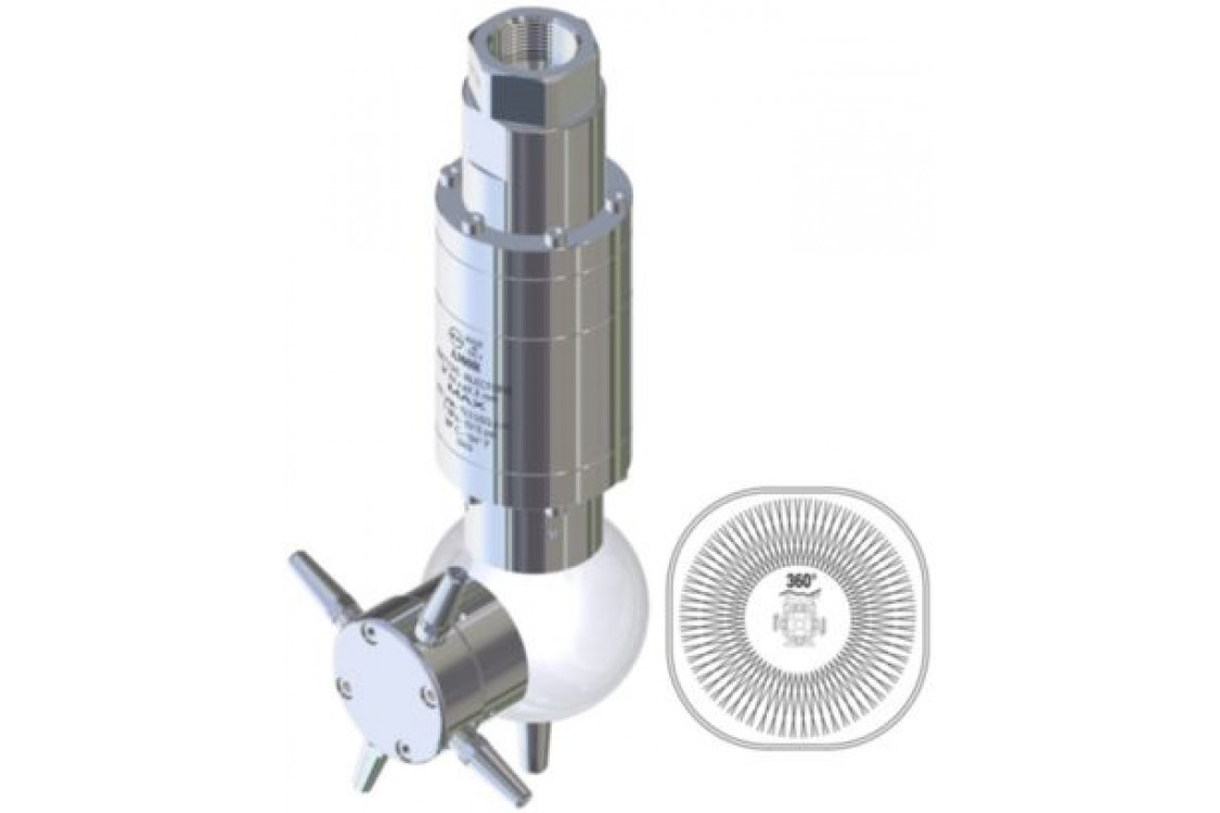 Насадка для мойки емкостей A300R с гидроприводом; 220 л/мин; 70 бар; .(нерж). вход 1'' 1/4  г.