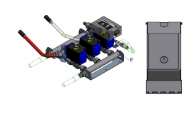 Сателлит пена-смыв-дез. AD 45-B, пневмопрекл.(децентр.) 40 бар, вход 1/2 ш, выход 1/2 ш. макс 40 бар