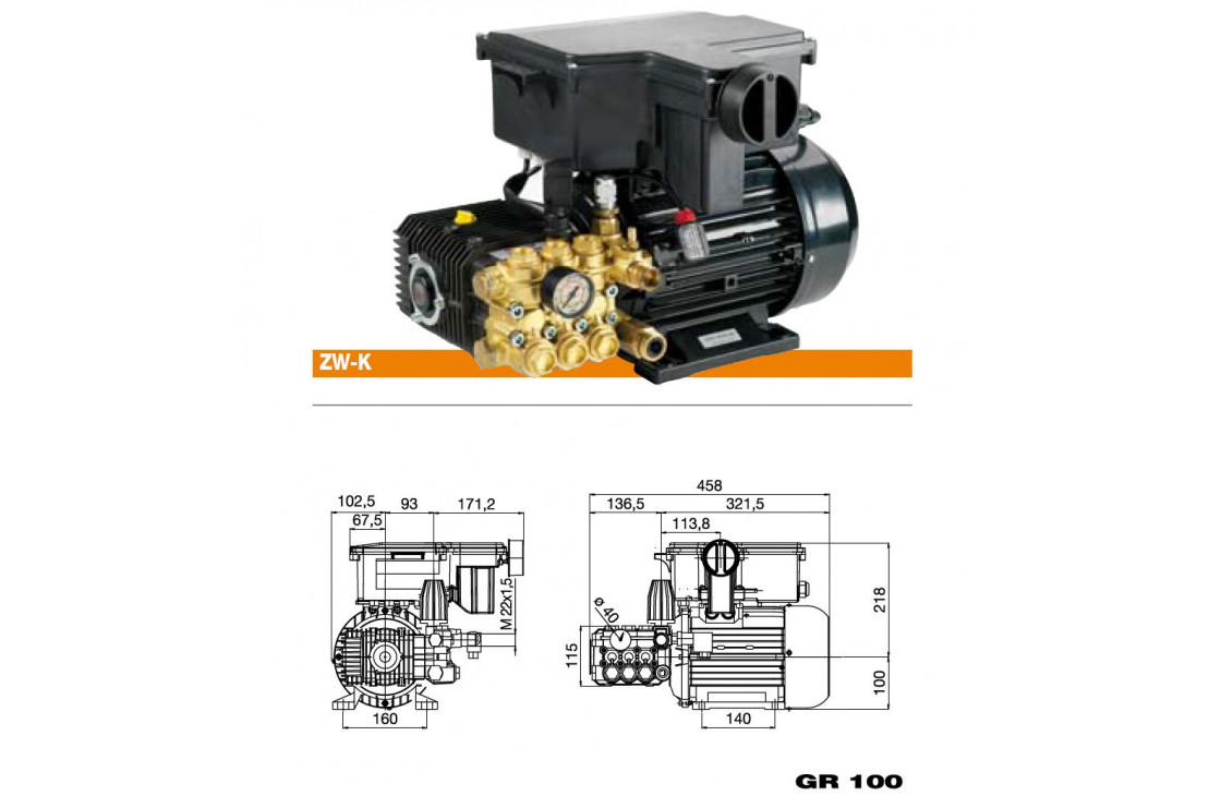 Насос плунжерный MTP ZW-K 13/180 TSR с эл. двигателем 5,0 Квт 380 В