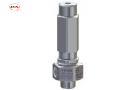Клапан предохранительный VS 100 - Aisi 316 - Витон вход 1/4г;выход 1/4г  20 л/мин 140 бар