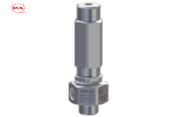 Клапан предохранительный VS 100 - Aisi 316 - Витон вход 1/4г;выход 1/4г  20 л/мин 140 бар