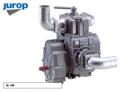 Насос вакуумный JUROP DL 120, 1000 об/мин, правое вращение, ручной клапан, гладкий вал