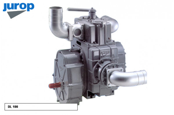 Насос вакуумный JUROP DL 120, 1000 об/мин, правое вращение, ручной клапан, гладкий вал