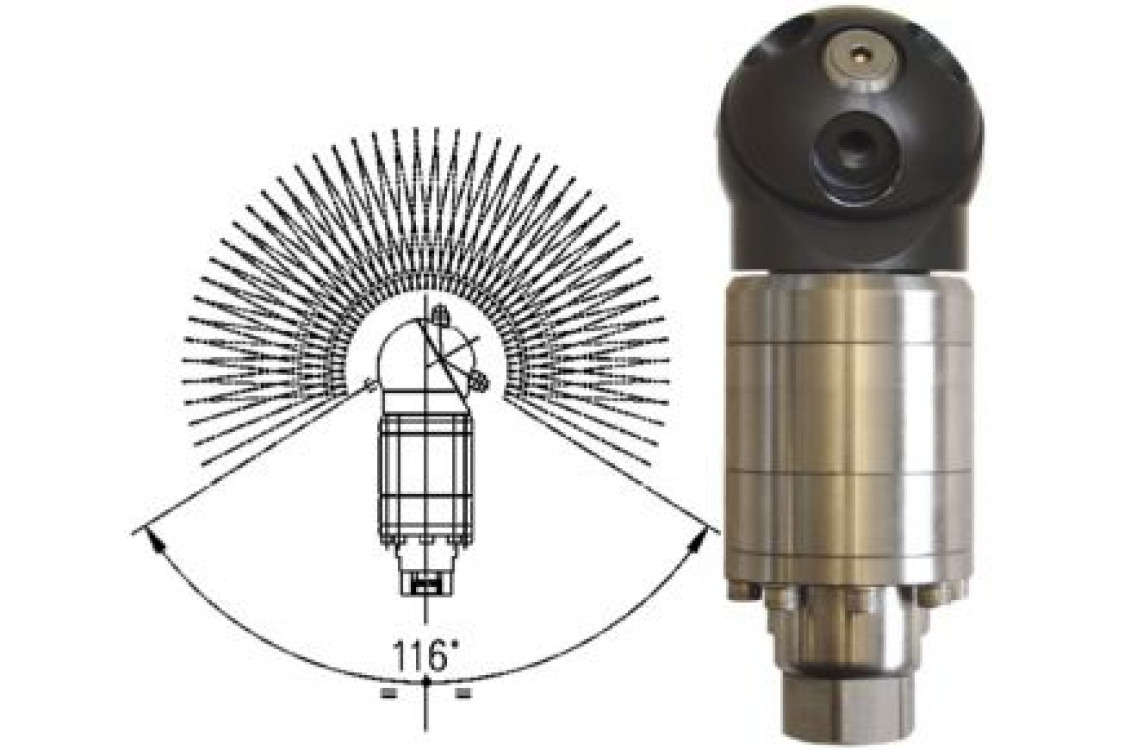 Насадка для мойки емкостей А42-R с гидроприводом; 40 л/мин; 40-160 бар; 90 град.(нерж).вход 1/2г.
