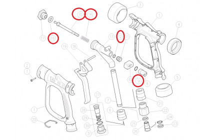 Запчасть для мойки Ремкомплект курка RB 65 5x1