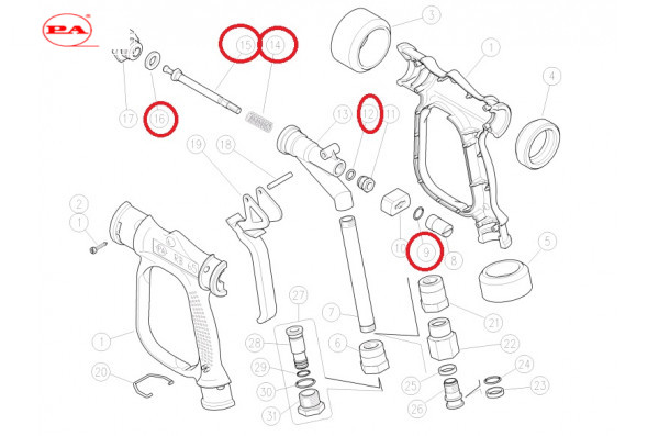 Ремкомплект курка RB 65 5x1