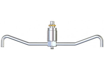 Вращающийся фитинг GR38/400; вход 3/8ш.-вых.2х1/8г.; 400 мм.; 40л/мин; 350 бар; 90 град.