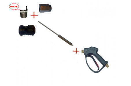 Распылительный пистолет в сборе с форсункой курок RL 26 М22х1,5ш  500 мм. нерж.(Прямое)