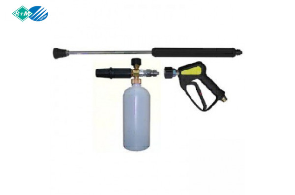 Пенокомплект (ниппель нержавейка, муфта-байонет нержавейка, 250bar), копье L=60cm