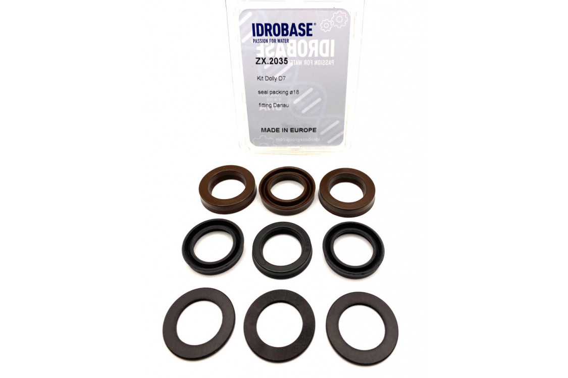 DPF-18 KIT 4 для DANAU DBD, DBF, DBQ Комплект водяных уплотнений, Ø18 мм, ZX.2035, Италия IDROBASE