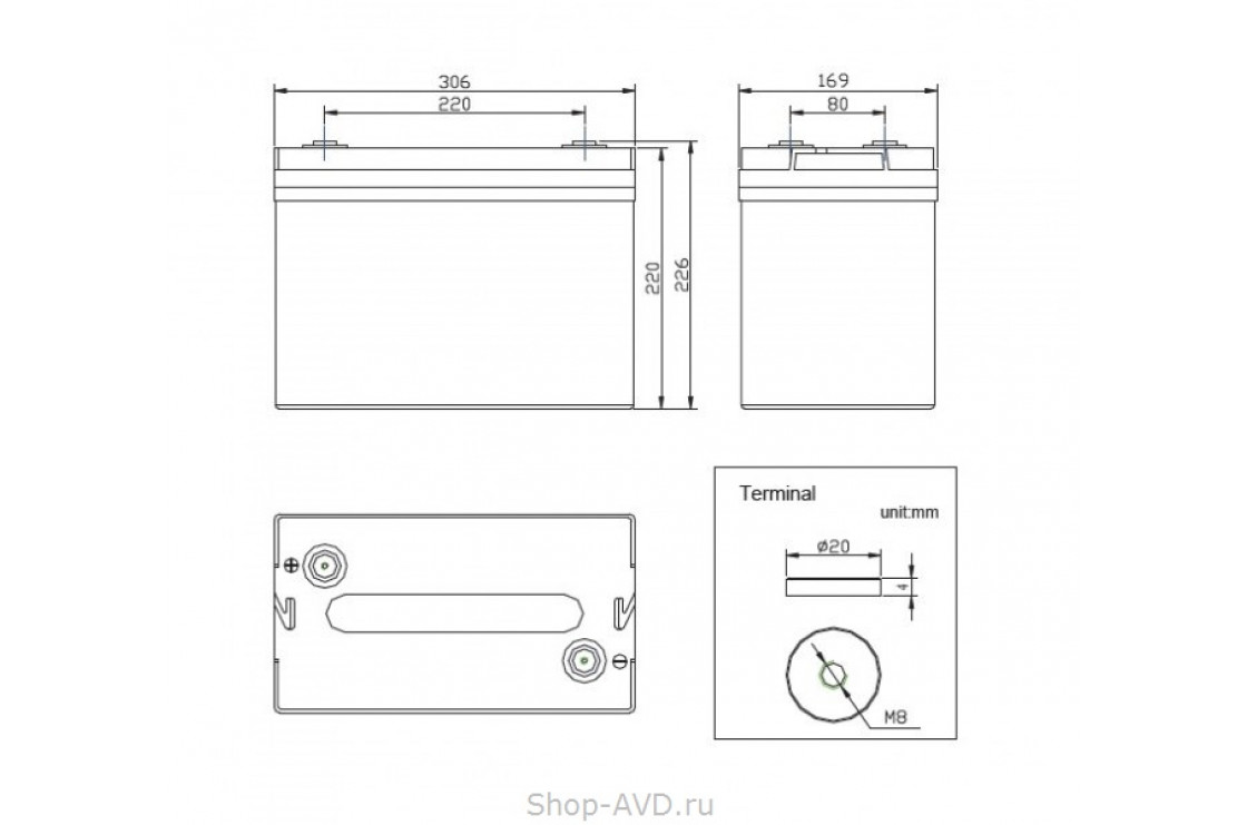Zenith ZL060100 Необслуживаемый аккумулятор