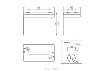 Zenith ZL060100 Необслуживаемый аккумулятор