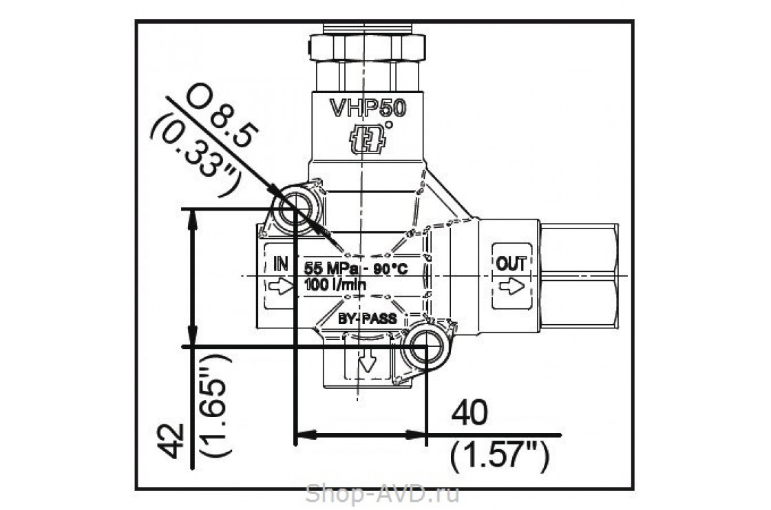 Mecline VHP50 Регулятор давления 550 бар