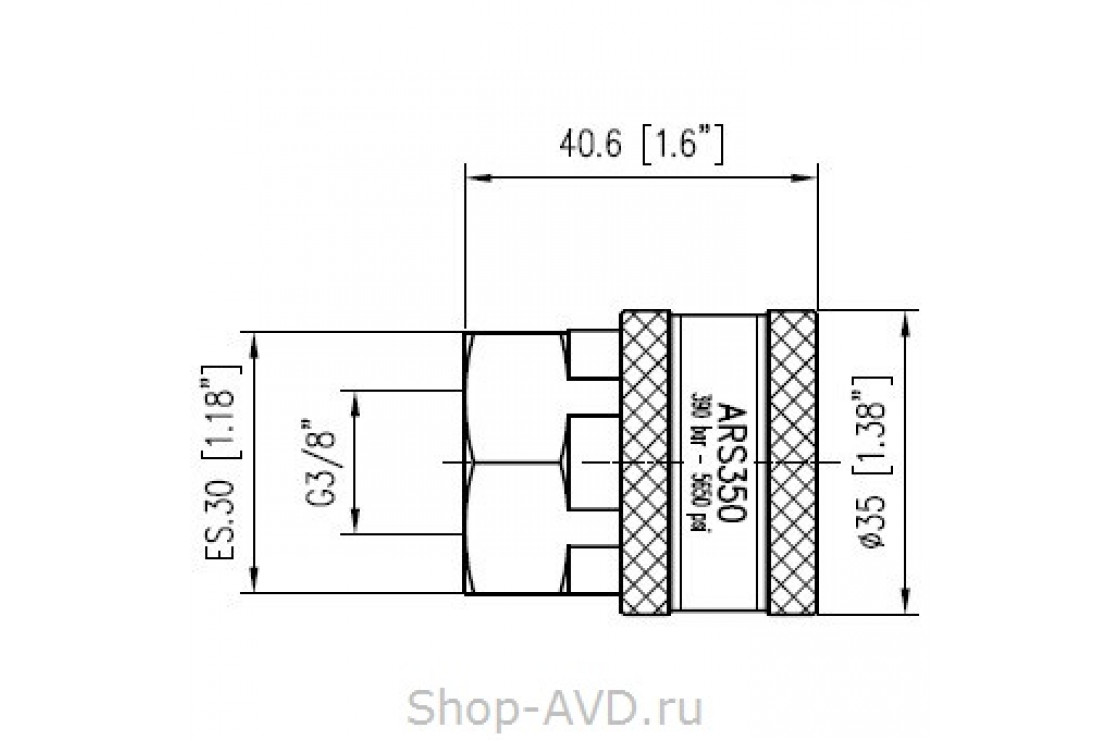 PA ARS350 Быстроразъемное соединение (муфта)