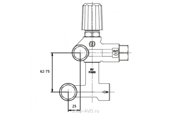 Mecline Переходное соединение регулятора давления VRF2 для HAWK NMT-NPM