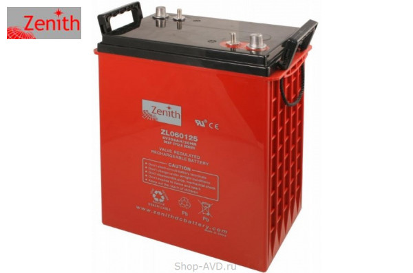 Zenith ZL060125 Необслуживаемый аккумулятор