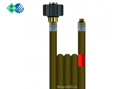 Шланг высокого давления R+M Suttner для промывки канализационных труб (длина — 40 м, диаметр — 4 мм)