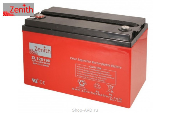Zenith ZL120190 Необслуживаемый аккумулятор