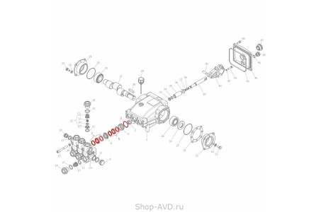 Hawk Комплект уплотнений на 3 поршня 18 мм (серия NPM)