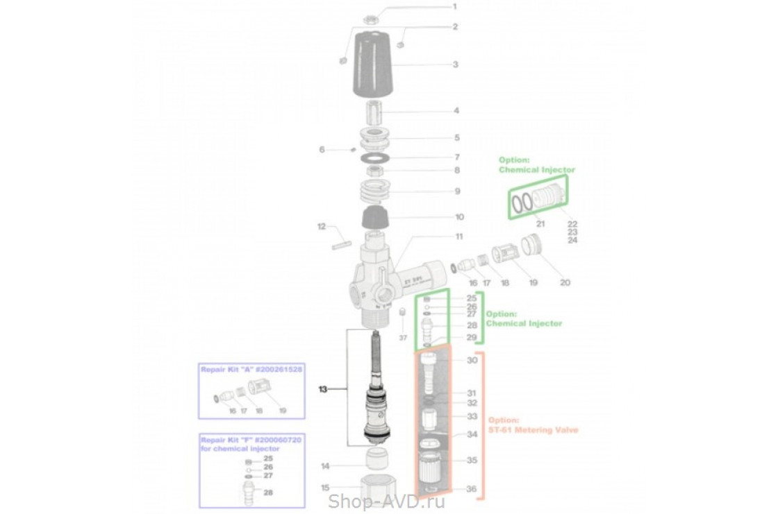 R+M Suttner Ремкомплект поршня для регулятора давления ST-261