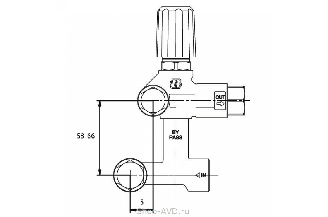 Mecline Переходное соединение регулятора давления VRF2 для AR, COMET FW