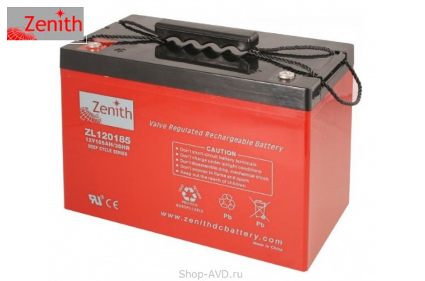 Zenith ZL120185 Необслуживаемый аккумулятор
