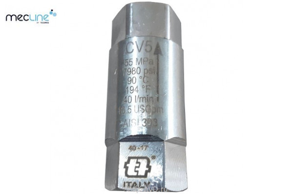 Mecline CV5 Обратный клапан G3/8F 550 бар 40 л/мин