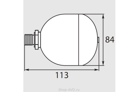 Гидрокомпенсатор 0,21L для АВД, 25-220bar