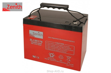 Zenith ZL120175 Необслуживаемый аккумулятор