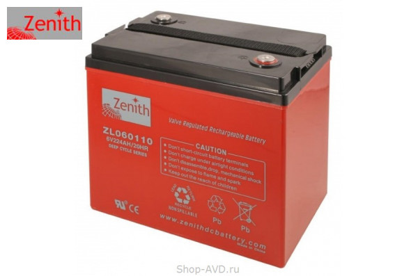 Zenith ZL060110 Необслуживаемый аккумулятор