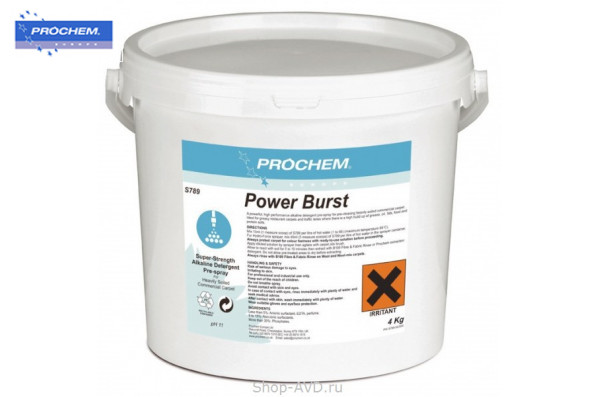 Prochem Power Burst Предварительная обработка сильнозагрязнённых ковров