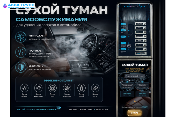 Сухой туман самообслуживания для Автомойки