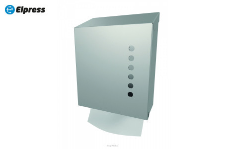 Диспенсер для бумажных полотенец 600 шт. (нерж.сталь), установленный на санпропускнике