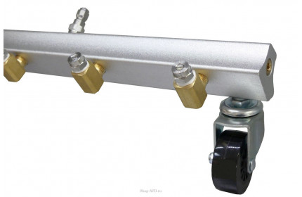 Насадка для мойки днища КОМБИ 6 форсунок+пена (ширина 600мм) вход 1/4 ш. смыв , вход 1/4 ш. для пены