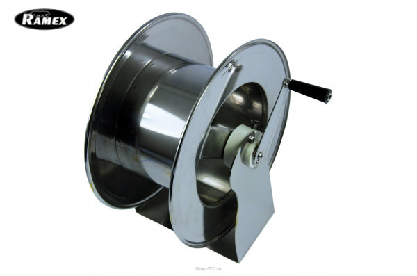 Барабан ручной для рукава 50м.3/8 или 35м. 1/2 (нерж.) 1/2ш.1/2ш. 600 бар