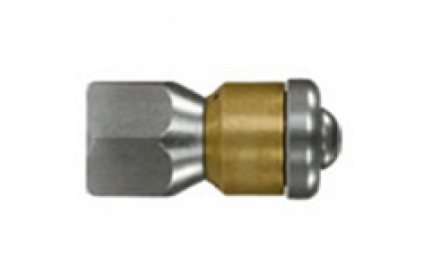 Форсунка вращающаяся каналопромывочная (вход 3/8внут, 3 отверстия, размер 040)