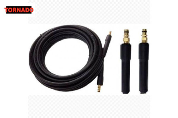 Шланг ВД бытовой KARCHER DN06, 12m, "Новый штуцер", штуцер-штуцер без подшипника, 60 °C, 200bar, штуцер8,8:штуцер8,8