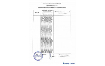 Сертификат соответствия на АВД без подогрева IPC Portotecnica - Приложение 1 Лист 7