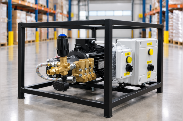 АВД Тритон A RR 15/200 БП VRT-3 O 4.0 kW с электрикой, теплозащитой и кнопкой на 24 В (на раме)