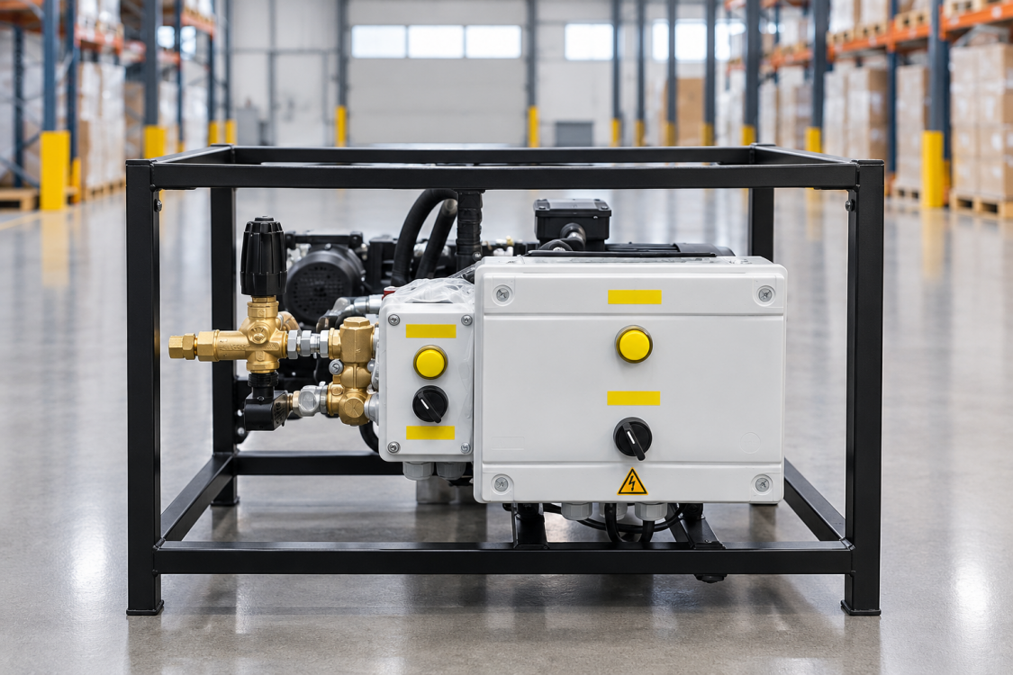 АВД Тритон A RR 15/200 БП VRT-3 O 4.0 kW с электрикой, теплозащитой и кнопкой на 24 В (на раме)