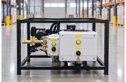 АВД Тритон A RR 15/200 БП VRT-3 O 4.0 kW с электрикой, теплозащитой и кнопкой на 24 В (на раме)