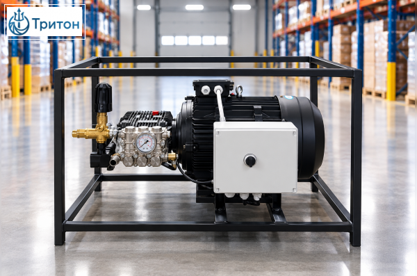 АВД Тритон AR RK 15/280 TS V3 T 7.5 Kw на раме Манометр электрика теплозащиты
