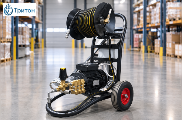 АВД Тритон AR RR 11/200 БП Ti 3 Kw на тележке катушка электро теплозащиты