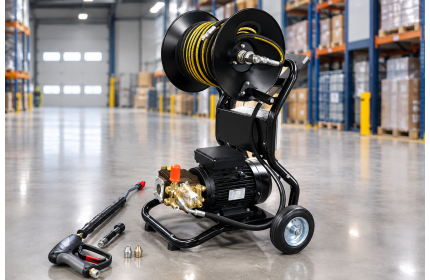 АВД Тритон Bertolini 13/120 BP Ti 3 Kw на тележке с катушкой и электрикой с теплозащитой