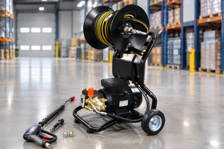 АВД Тритон Bertolini 13/120 BP Ti 3 Kw на тележке с катушкой и электрикой с теплозащитой