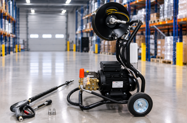 АВД Тритон Bertolini 13/120 BP Ti 3 Kw на тележке с катушкой и электрикой с теплозащитой