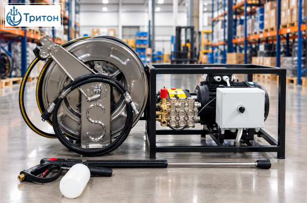 АВД Тритон М ТММ 15/200 TS 5.5 KW (Никель)  на раме с электрики теплозащиты