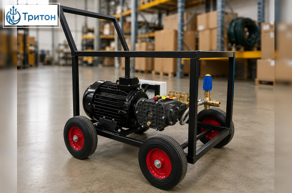 АВД Тритон Mazzoni 50/150 Nicolini 11 KW BY (на раме с колесами электрика с теплозащитой)